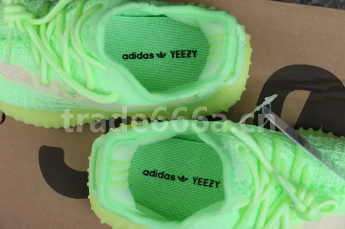 Authentic AD Yeezy 350 Boost V2 “Glow” kids shoes 