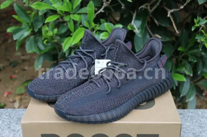 Authentic Yeezy Boost 350 V2 Static Black full-reflective 