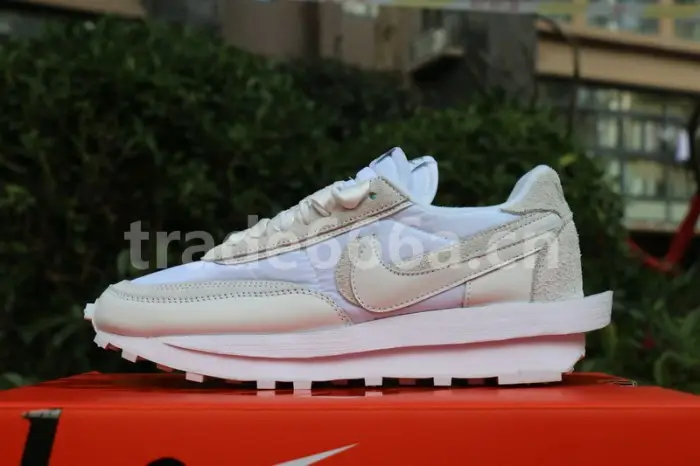 Authentic sacai x Nike LDV Waffle “White Nylon” 