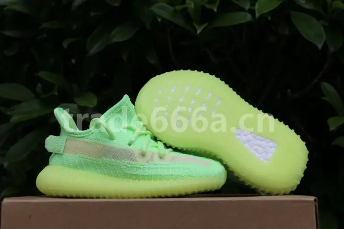 Authentic AD Yeezy 350 Boost V2 “Glow” kids shoes 