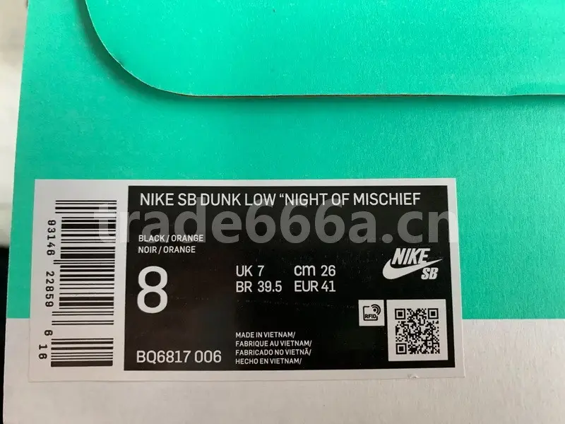 Authentic Nike SB Dunk Low “Night of Mischief” 