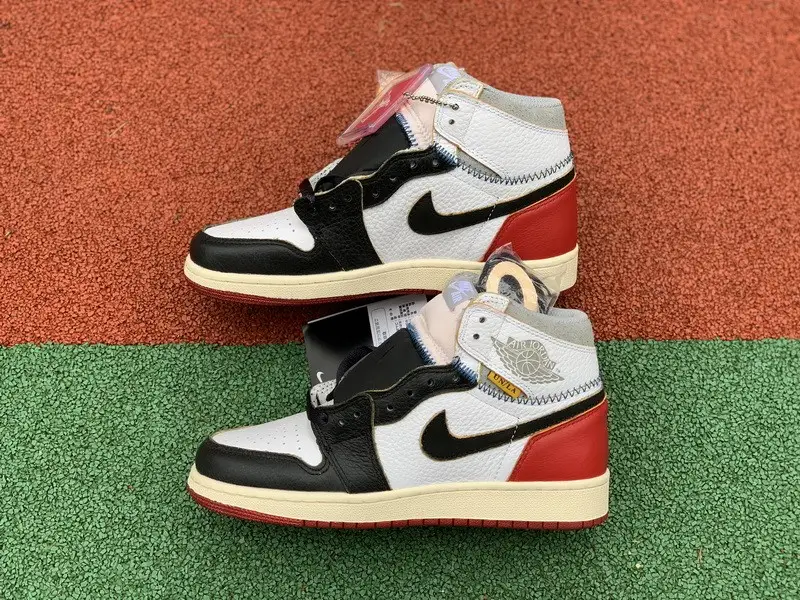 Authentic Union x Air Jordan 1 Retro High OG NRG White Red GS 