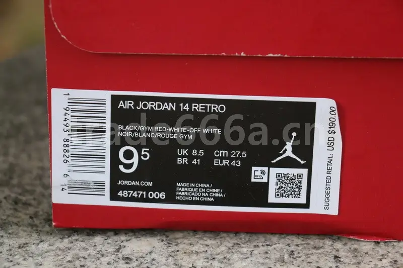 Authentic Air Jordan 14 “Gym Red” 