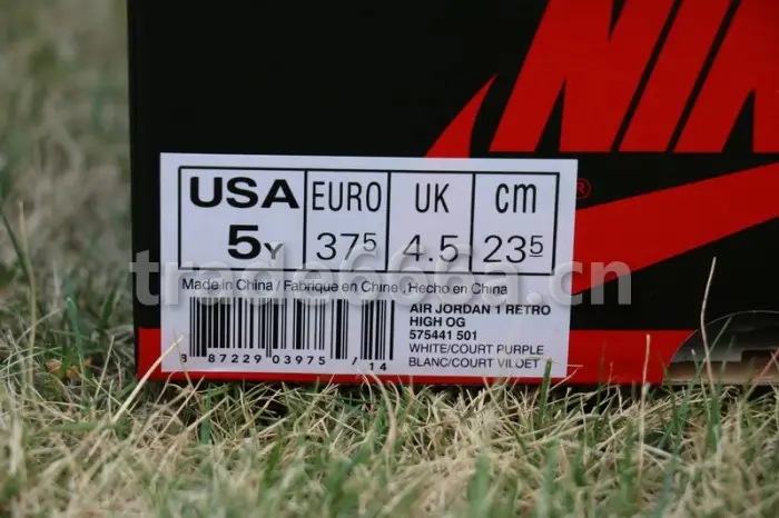 Authentic Air Jordan 1 “Court Purple”GS 