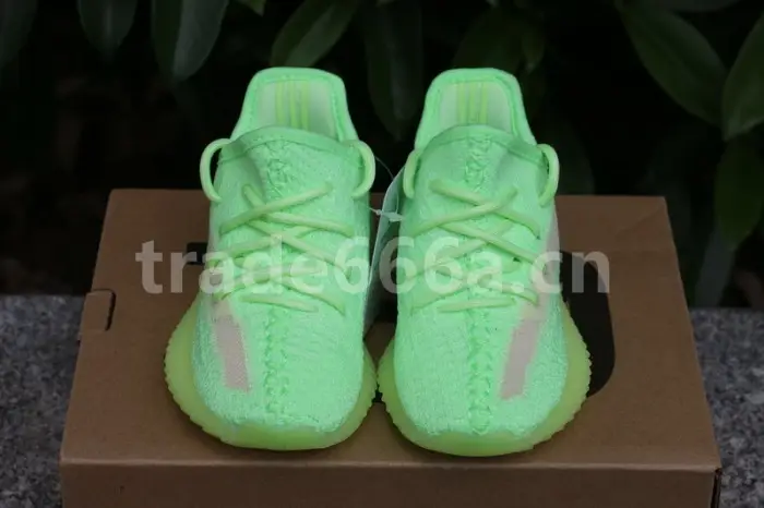Authentic AD Yeezy 350 Boost V2 “Glow” kids shoes 