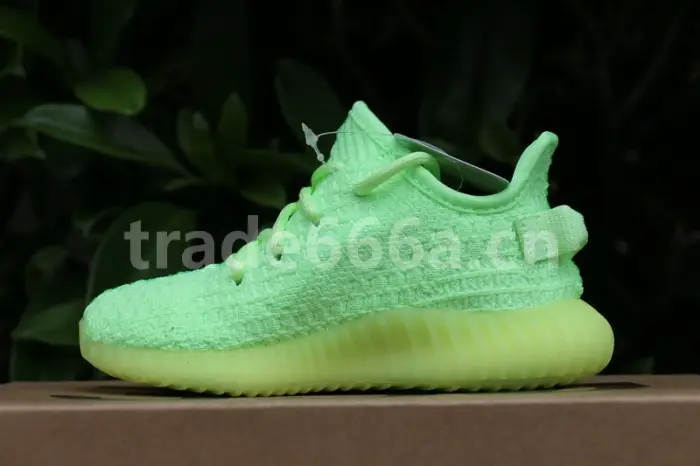 Authentic AD Yeezy 350 Boost V2 “Glow” kids shoes 