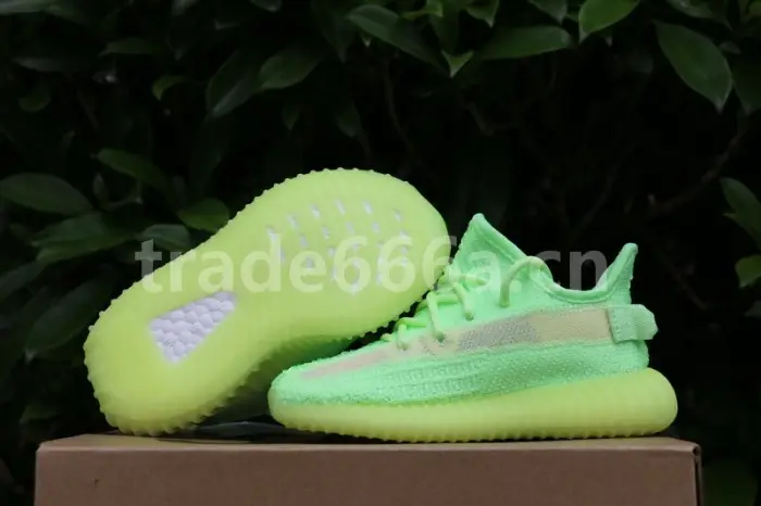 Authentic AD Yeezy 350 Boost V2 “Glow” kids shoes 