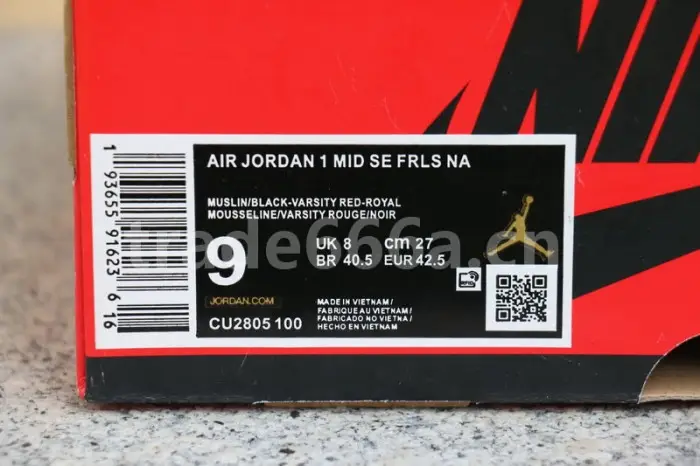 Authentic Blue The Great x Air Jordan 1 Mid “Fearless” 