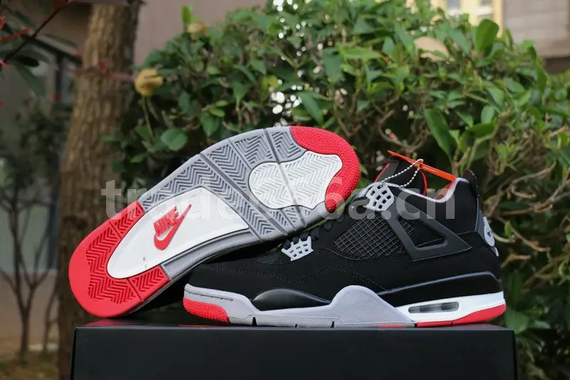 Authentic Air Jordan 4 Bred 2019 GS 