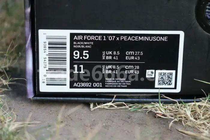 Authentic PEACEMINUSONE x Nike Air Force 1“Para-noise” 