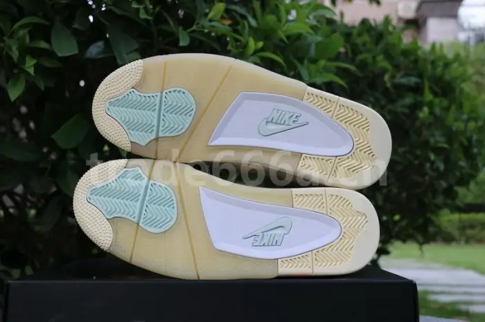 Authentic OFF-WHITE x Air Jordan 4 SP WMNS “Sail” 