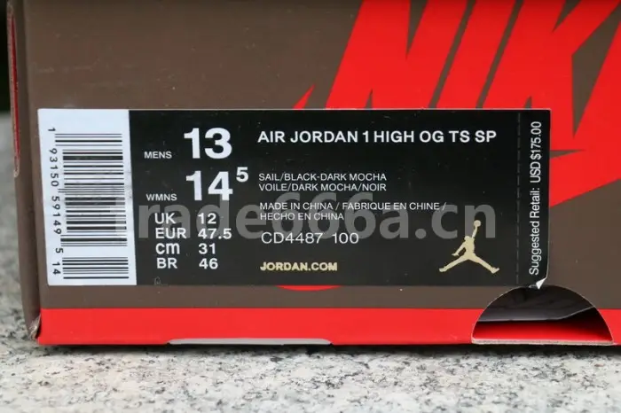 Authentic Travis Scott x Air Jordan 1 High OG TS SP 