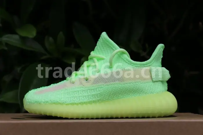Authentic AD Yeezy 350 Boost V2 “Glow” kids shoes 