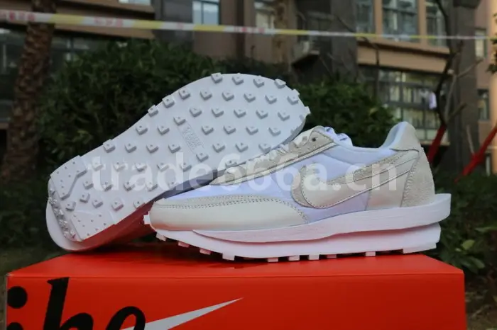 Authentic sacai x Nike LDV Waffle “White Nylon” GS 