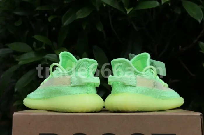 Authentic AD Yeezy 350 Boost V2 “Glow” kids shoes 