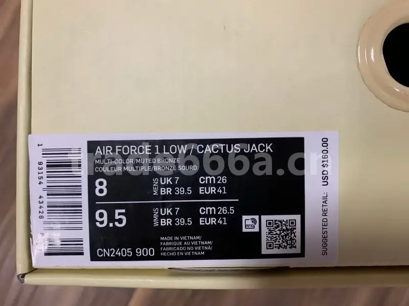 Authentic Travis Scott x Nike Air Force 1 Men 