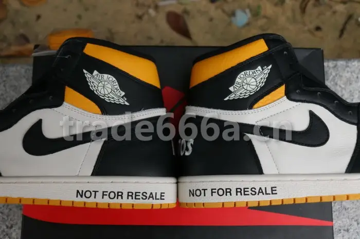 Authentic Air Jordan 1 NRG “No L’s” Black Yellow 