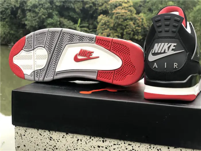 Authentic Air Jordan 4 Bred 2019 AAFDB726