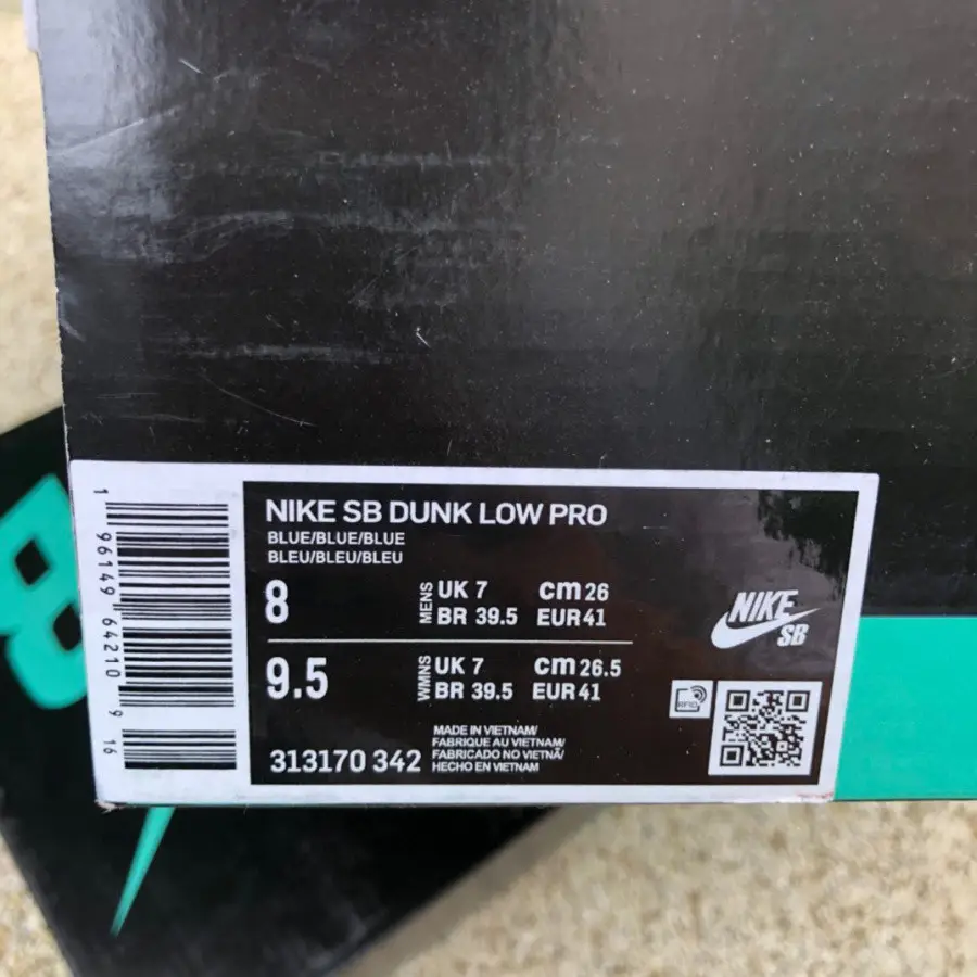 Authentic Nike Dunk SB Low Blue Lobster 
