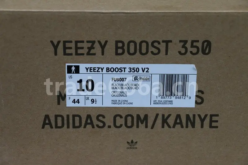 Authentic Yeezy Boost 350 V2 Static Black full-reflective 