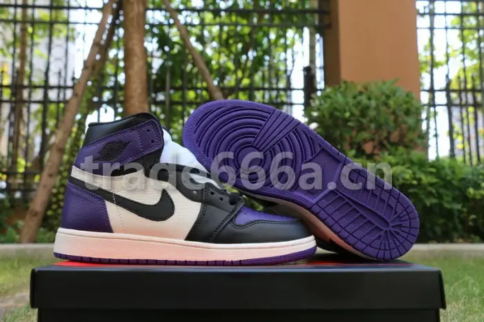 Authentic Air Jordan 1 “Court Purple”GS 
