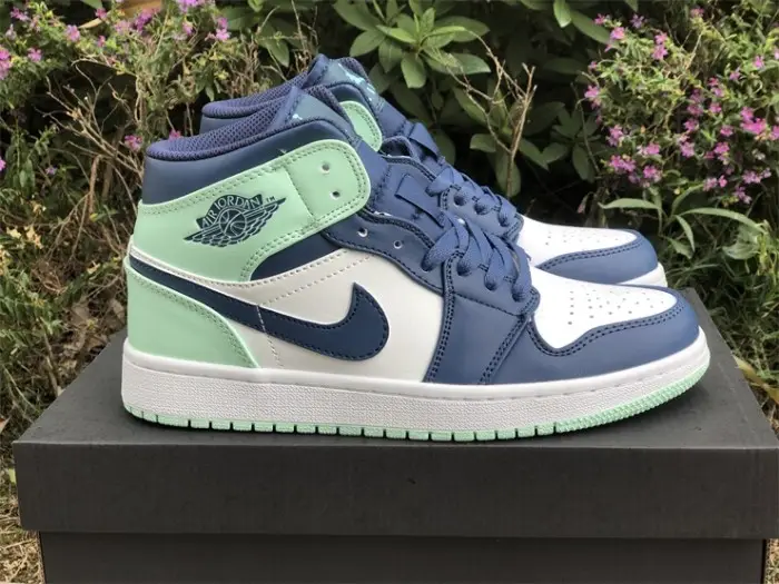 Authentic Air Jordan 1 Mid “Blue Mint” CDC754