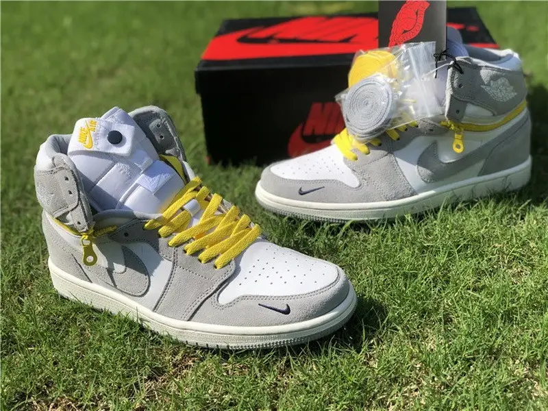 Authentic Air Jordan 1 Switch “Light Smoke Grey” 