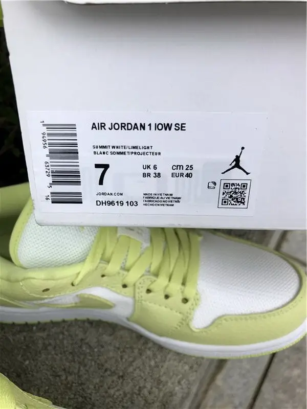 Authentic Air Jordan 1 Low “Limelight” 
