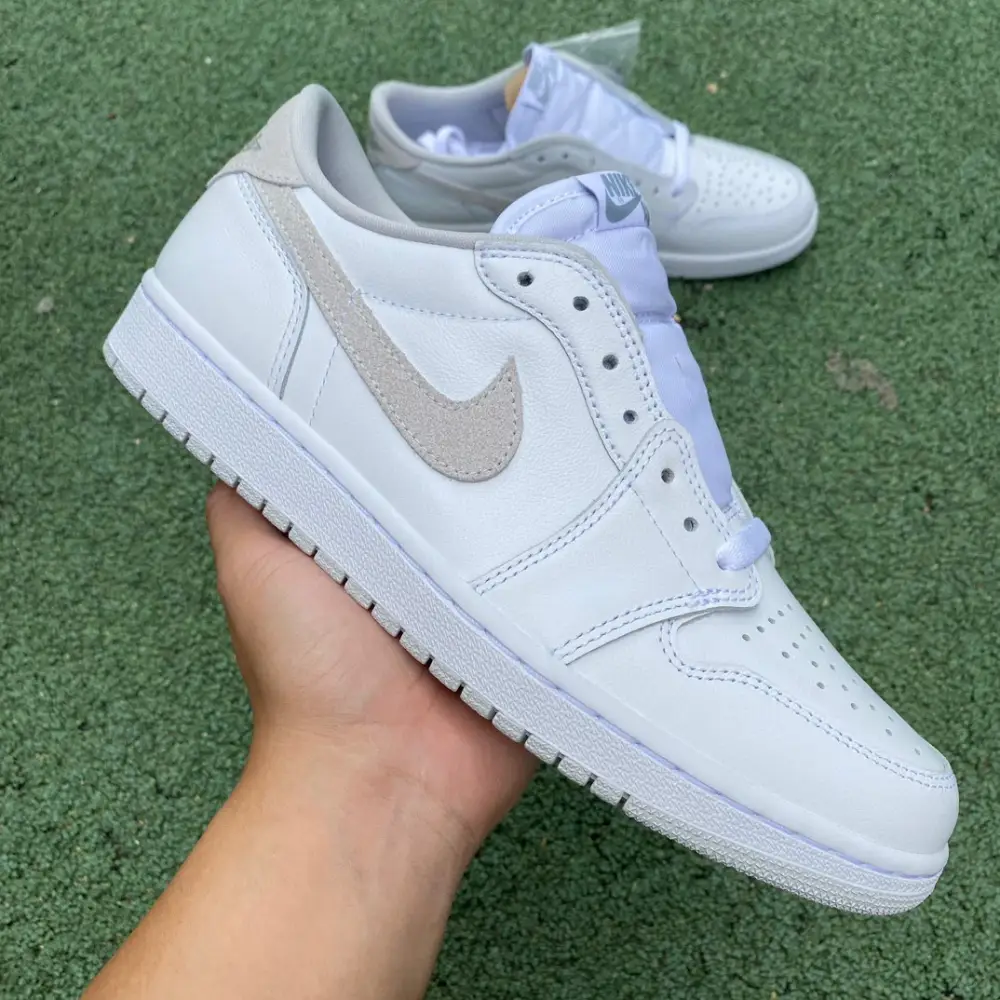 Authentic Air Jordan 1 Low OG “Neutral Grey” GS 