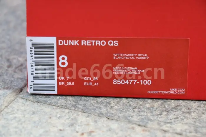 Authentic Nike Dunk Hi Blue White 