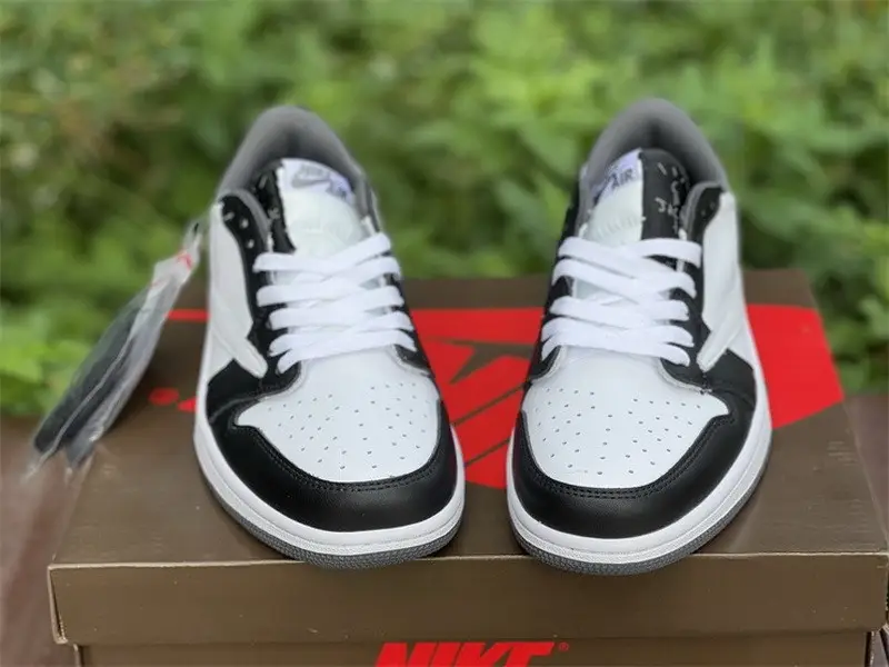 Authentic Travis Scott x Air Jordan 1 Low Black White 