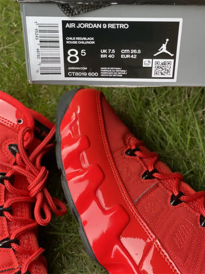 Authentic Air Jordan 9 “Chile Red” CFEAA526