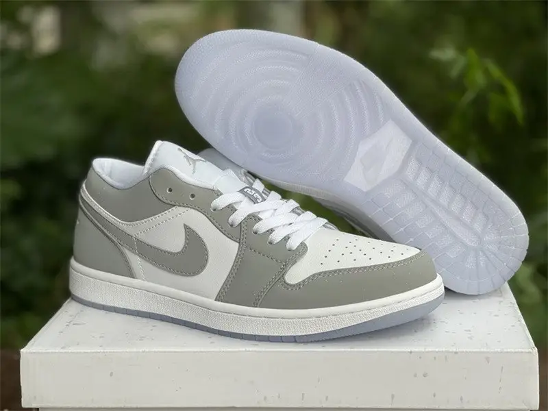 Authentic Air Jordan 1 Low “Wolf Grey” Women 