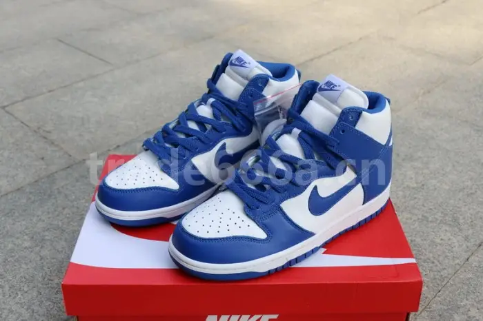 Authentic Nike Dunk Hi Blue White 