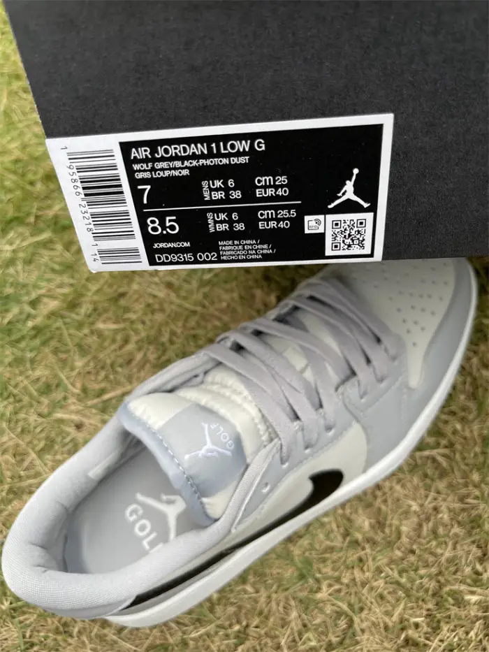 Authentic Air Jordan 1 Low Golf “Wolf Grey” DEF2512