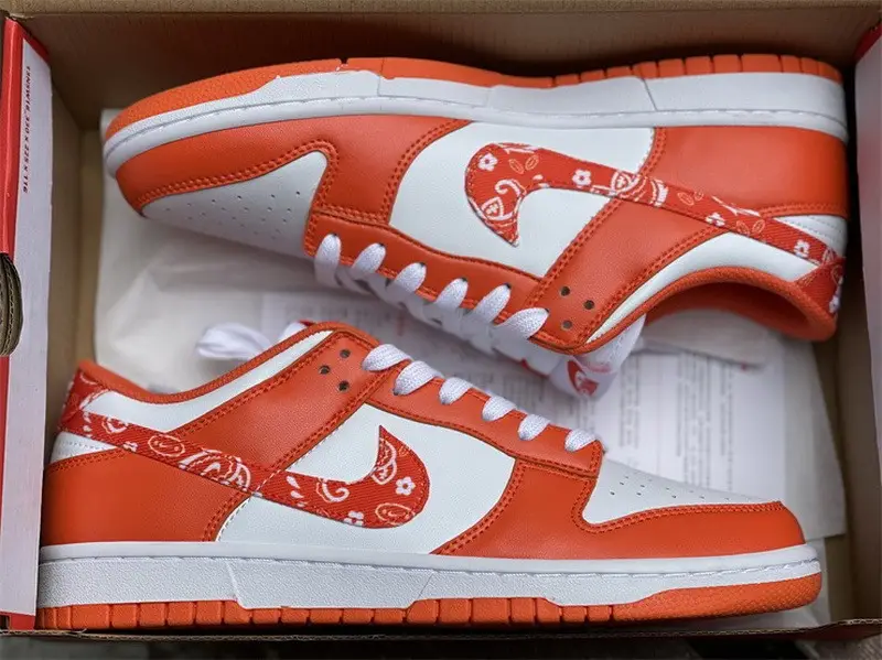 Authentic Nike Dunk Low “Orange Paisley” 