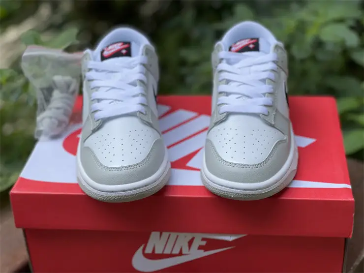 Authentic Nike Dunk Low White Grey 