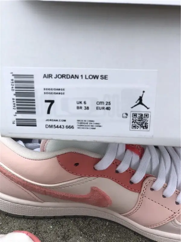 Authentic Air Jordan 1 Low SE Pink 
