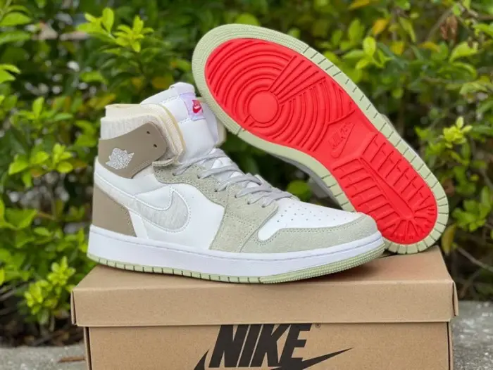 Authentic Air Jordan 1 Zoom CMFT Olive Aura Women Size BDDA128