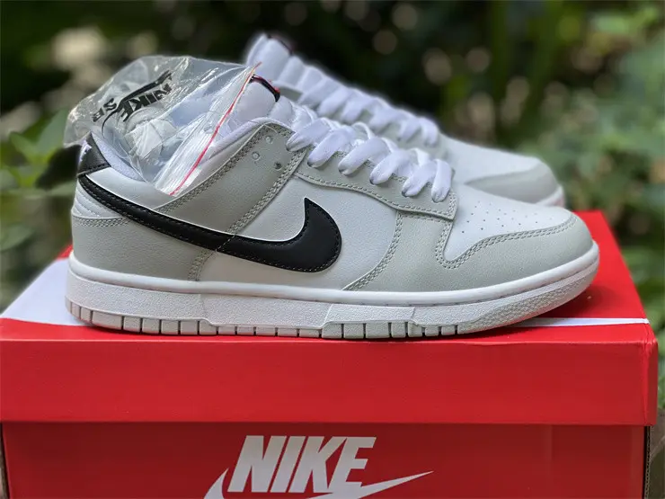 Authentic Nike Dunk Low White Grey 