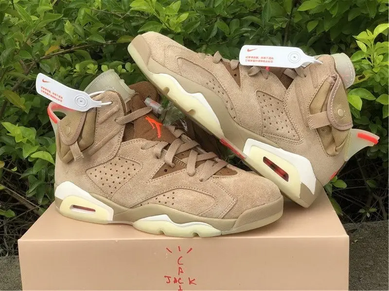 Authentic Travis Scott x Air Jordan 6 “British Khaki” 