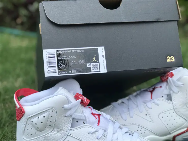 Authentic Air Jordan 6 “Red Oreo” GS 