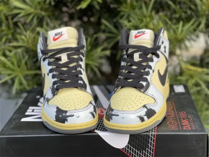 Authentic Nike Dunk High 1985 “Black Acid Wash” 