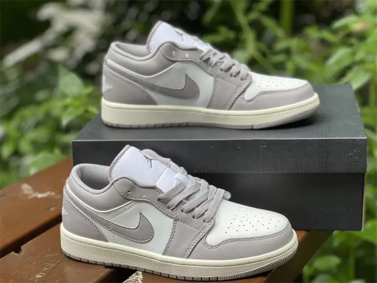 Authentic Air Jordan 1 Low Vintage Grey 