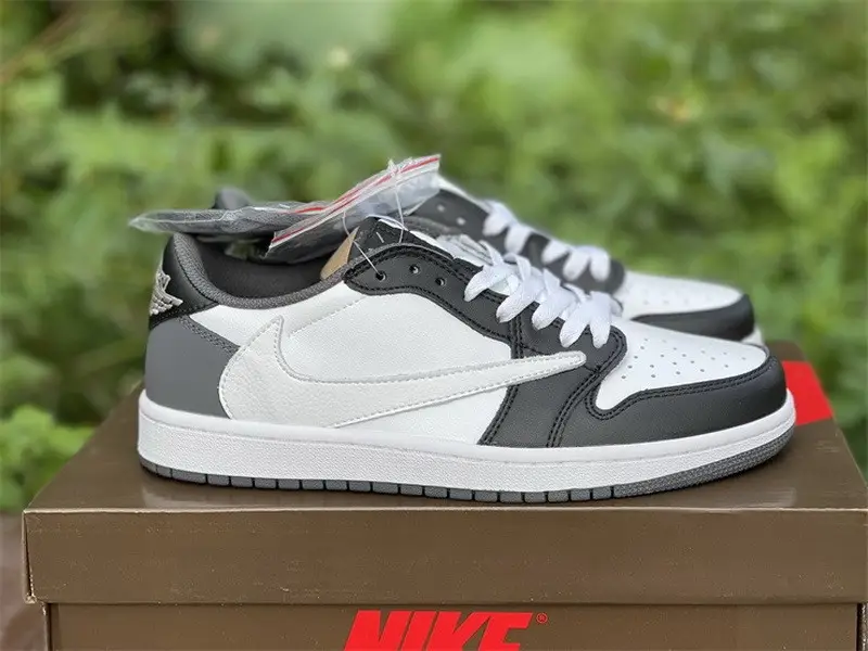 Authentic Travis Scott x Air Jordan 1 Low Black White 