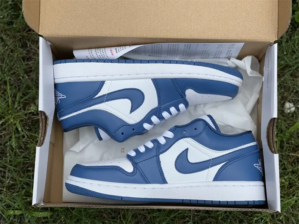 Authentic Air Jordan 1 Low “Marina Blue” 