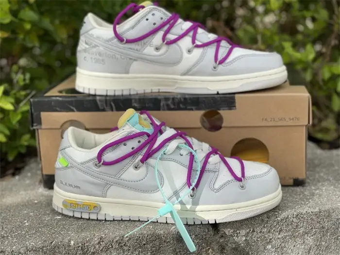 Authentic OFF-WHITE x Nike Dunk Low “The 50” DM1602 100 