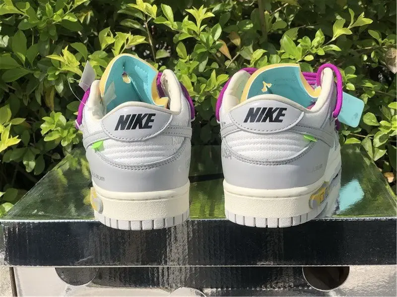 Authentic Off-White x Nike Dunk Low Beige Grey Women Shoes 