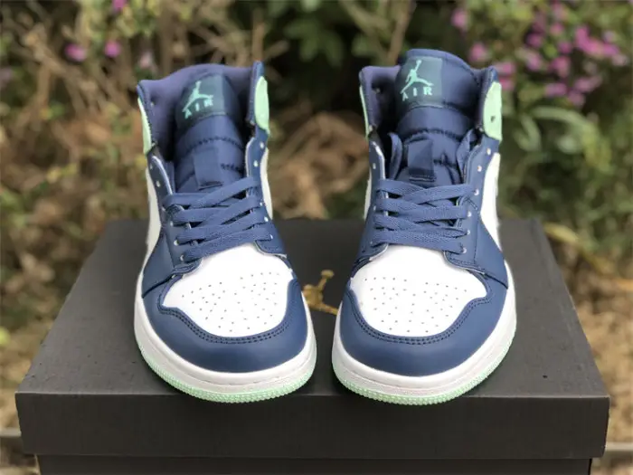 Authentic Air Jordan 1 Mid “Blue Mint” CDC754