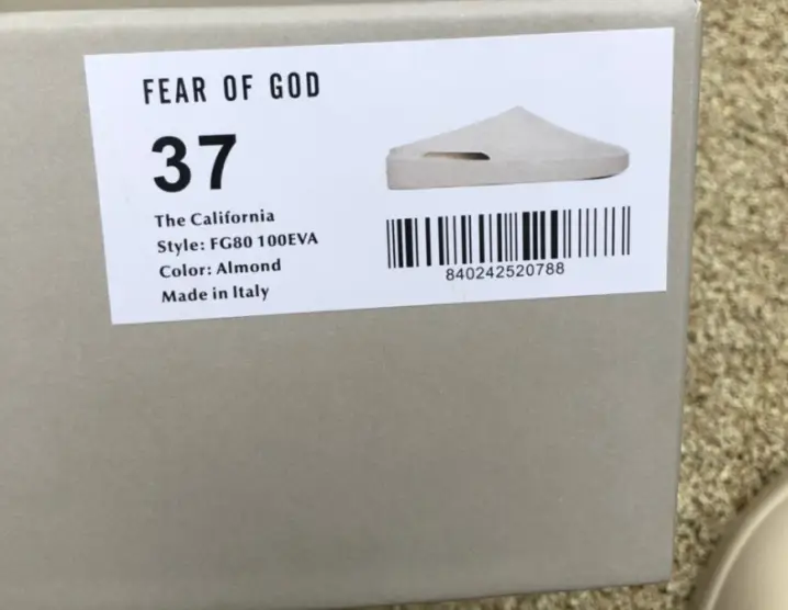 Fear of God 7th The California Sandals Almond 